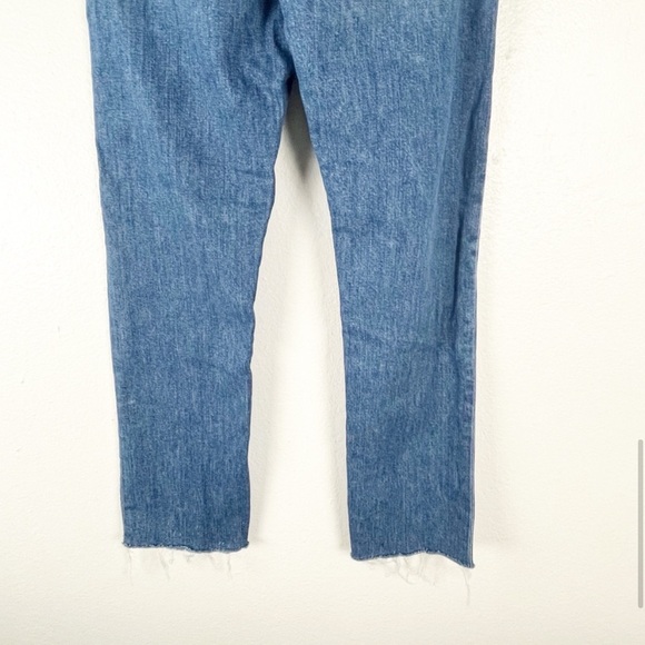 MOTHER SUPERIOR Blue Denim High Waisted Rider Skimp Frayed Hem Jeans, Size 29 - Picture 10 of 12